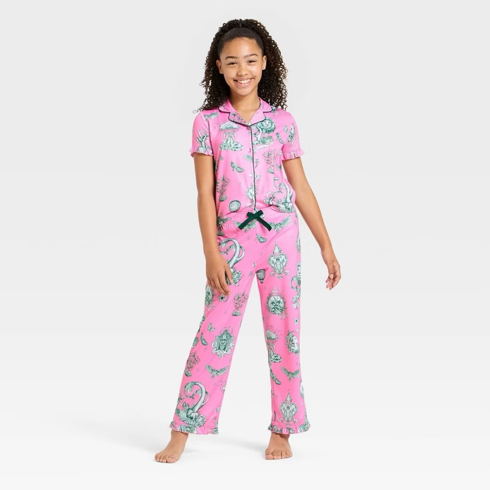Katie Kime wicked Pajama Set Glinda ozian pink NWT